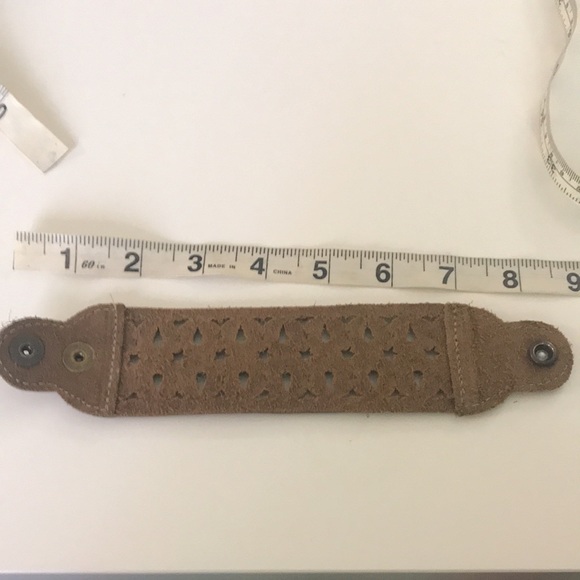 Leatherock Womens Adjustable Snap Stud & Rhinestones Gray Leather Bracelet - Picture 5 of 5